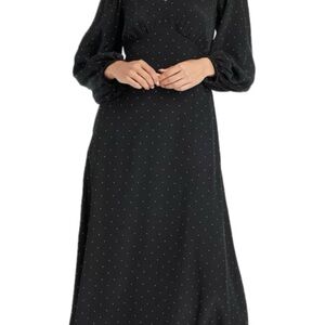 Target Black Maxi Dress with Polka Dots